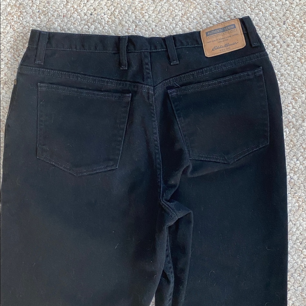 Eddie Bauer Black Jeans - Tall Straight Leg . Womens size 14 tall - Picture 3 of 4